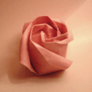 origami rose tableau