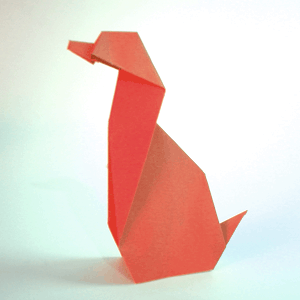 Origami Sitting Dog