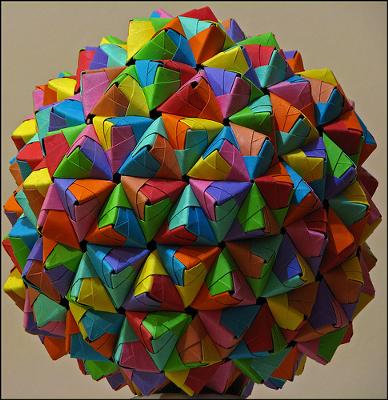 A Gold Origami Epcot Ball