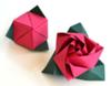 This is the cube rose when it is closed, and when it is opened! <BR>This model was designed by Valerie Vann ... and then Joel created this new set of diagrams for it